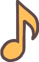 Symbol Musical Note Yellow Emoji